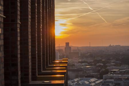 View of City at Sunset