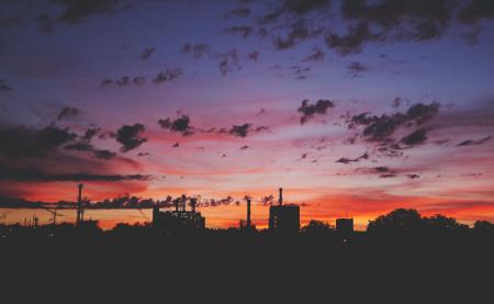 View of City at Sunset