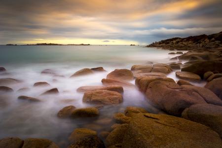 View of Rocks on Beach