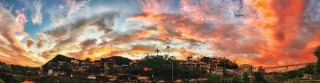 Village Houses during Sunset