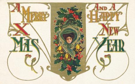Vintage Christmas & New Year Card