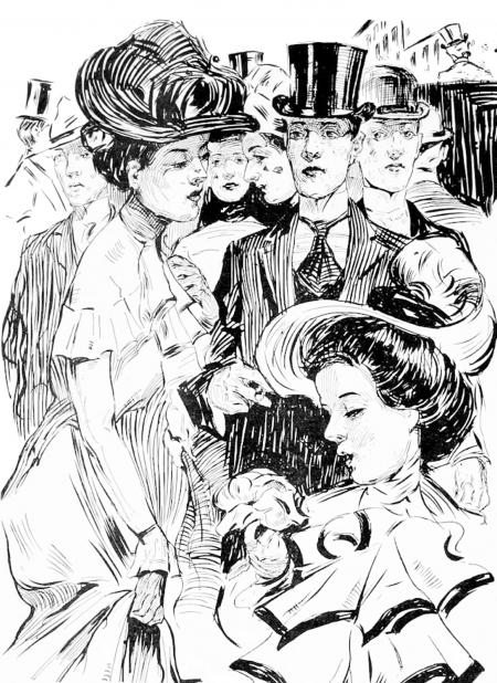 Vintage Drawing of People