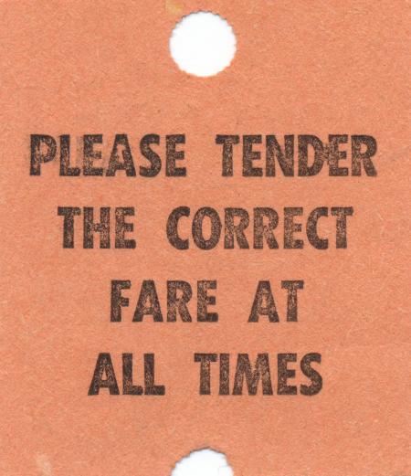 Vintage Fare Ticket - Beige