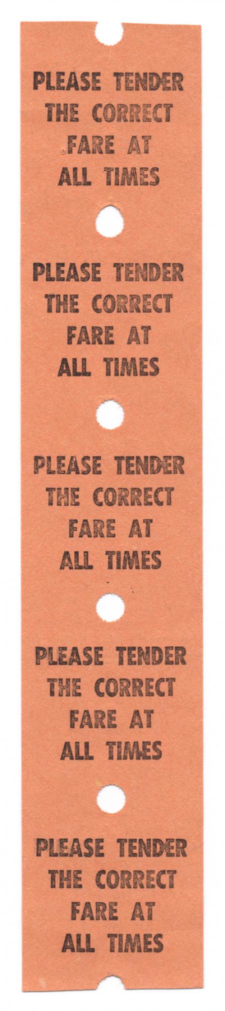 Vintage Fare Ticket x5