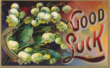 Vintage Good Luck Card