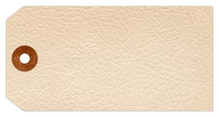 Vintage Paper Tag - White Leather