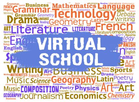 Virtual School Represents Web Site Learning And Education