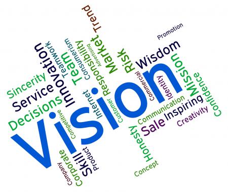 Vision Word Represents Plans Future And Aim