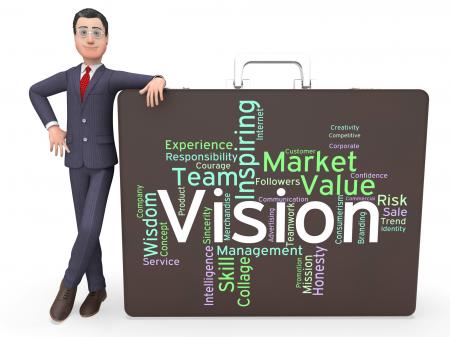 Vision Word Shows Aim Objectives And Aspirations