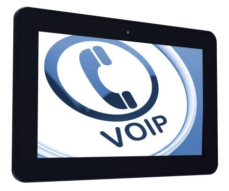 Voip Tablet Means Voice Over Internet Protocol Or Broadband Telephony