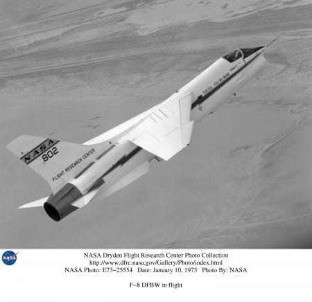 Vought F8U-2 Crusader (BuNo 145546), (Redesignated F-8C in 1962) to NASA as #802 DFBW (Digital-Fly-by-Wire)
