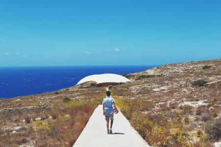 Walking to the Deep Blue Sea