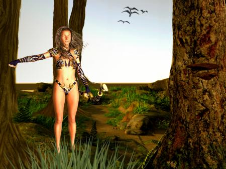 Warrior Woman Illustration