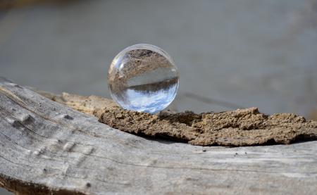 Water Drop on Brown Surface