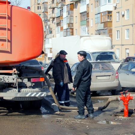 Water from a hydrant