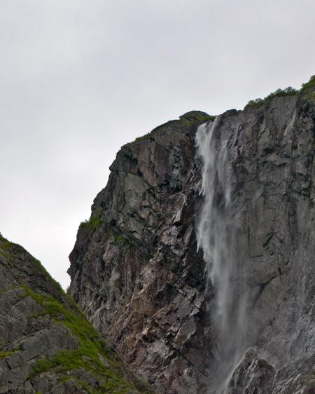 Waterfall at Western Brook Pond