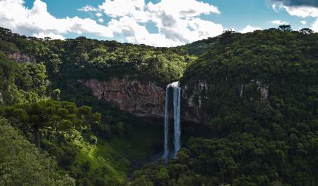 Waterfalls on Cliff