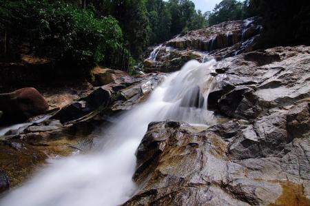 Waterfalls on Rocks Surrounded by Trees