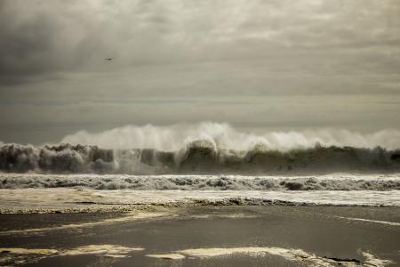 Waves Under White Sky