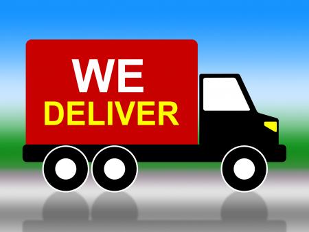 We Deliver Represents Transporting Parcel And Moving