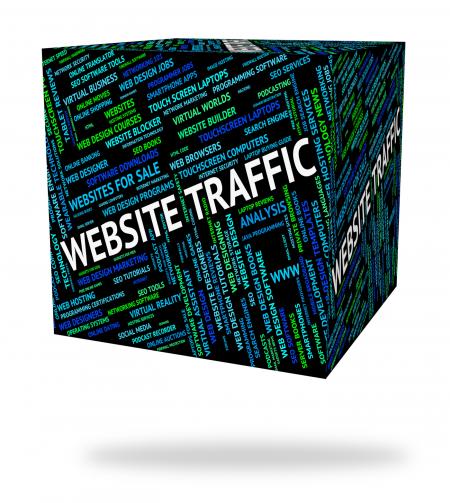 Website Traffic Means Domains Www And Words