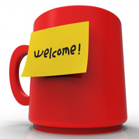 Welcome Message Shows Arrival Messages And Correspondence 3d Rendering