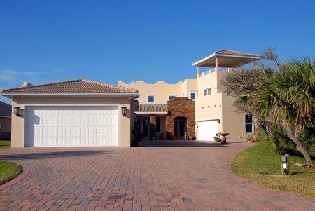 White and Beige Concrete House