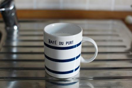 White and Black Ceramic Mug