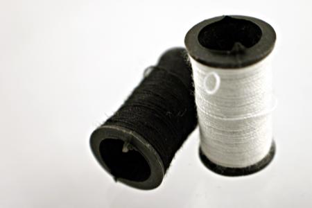 White and black thread