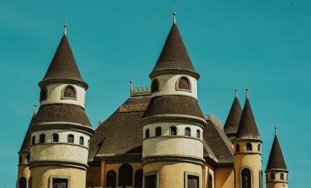 White and Brown Ceramic Castle