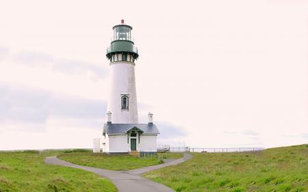 White and Gray Lighthouse Photo during Day