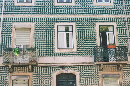 White And Green Building