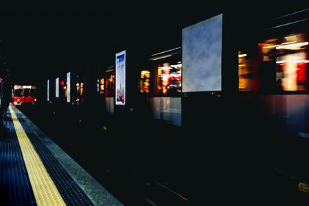 White and Red Train Station