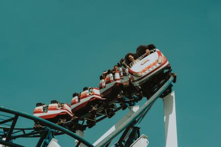 White and Yellow Roller Coaster