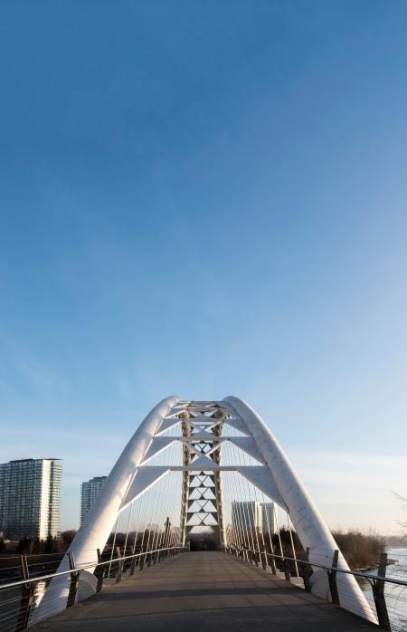 White Bridge Under Blue Sky