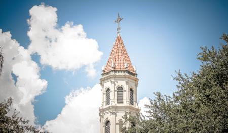 White Concrete Cross Tower