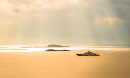 White Cruise Ship