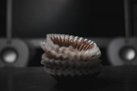 White Cupcake Holder on Table