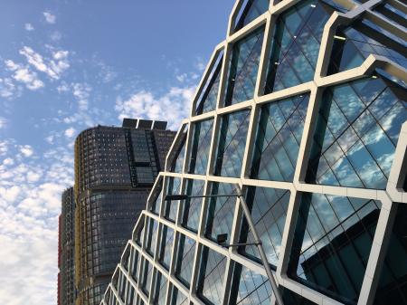 White Frame Glass High Rise Building Under Clear Blue Sky