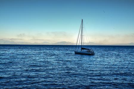 White Sailing Boat on Bodies of Water