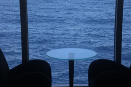 White table behind the sea