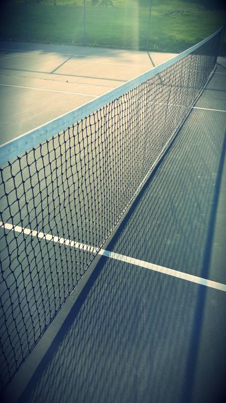 White Tennis Net on a Ground