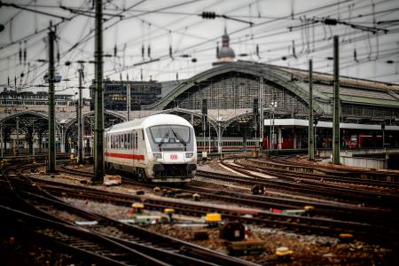 White Train on the Rail during Daytime