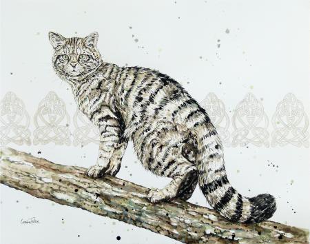 Wild cat painting