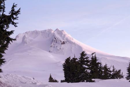 Winter snow Mt Hood Oregon