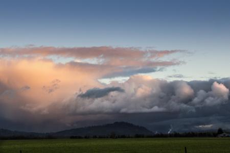 Winter storm clouds