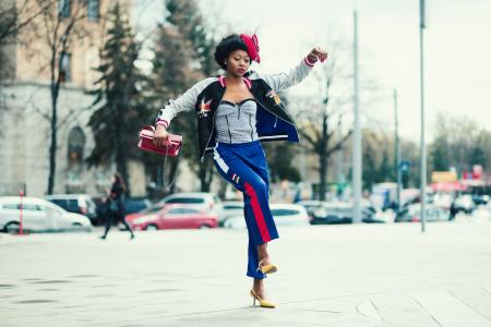 Woman Holding Bag