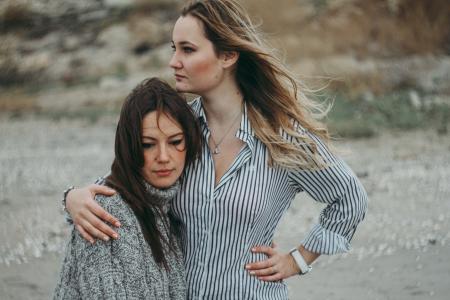 Woman in Black and White Striped Dress Shirt