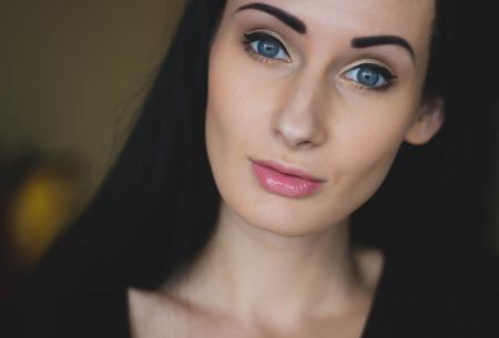 Woman in Black Shirt With Long Hair