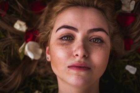 Woman in Red Lipstick Photo